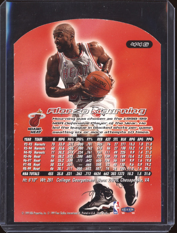 Alonzo Mourning 1999-00 Fleer Ultra 44G Gold Medallion