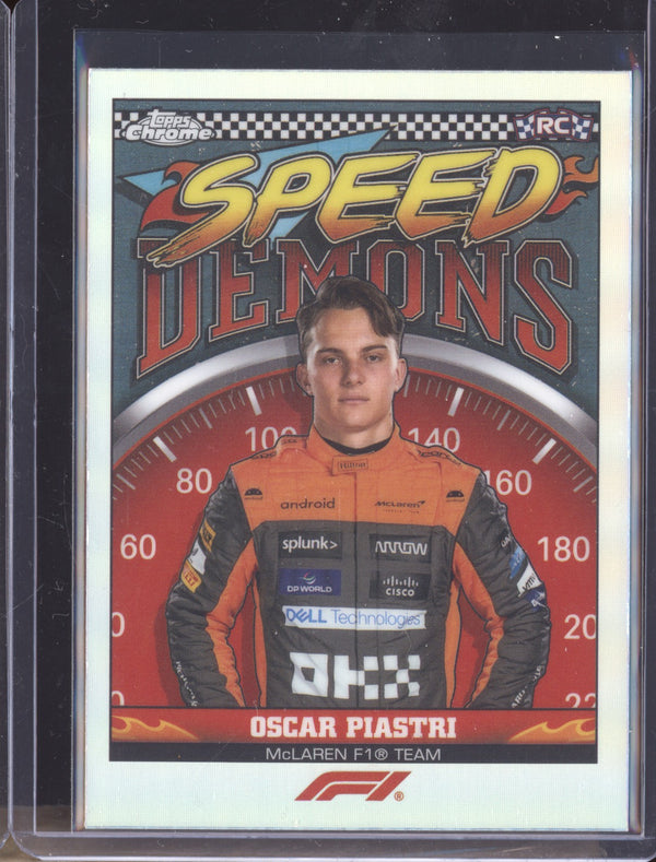 Oscar Piastri 2023 Topps Chrome Formula 1 SD-OP Speed Demons RC