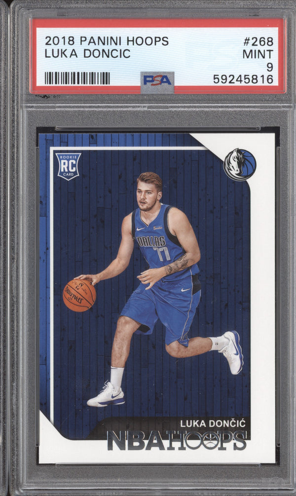 Luka Doncic 2018-19 Panini Hoops 268 RC PSA 9