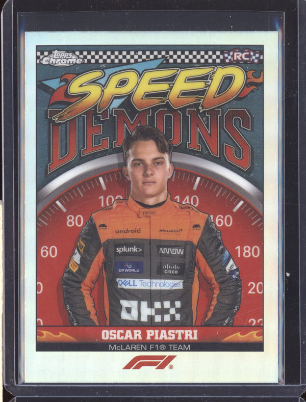 Oscar Piastri 2023 Topps Chrome Formula 1 SD-OP Speed Demons RC