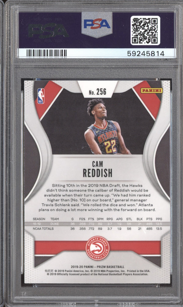 Cam Reddish 2019-20 Panini Prizm 256 RC PSA 10