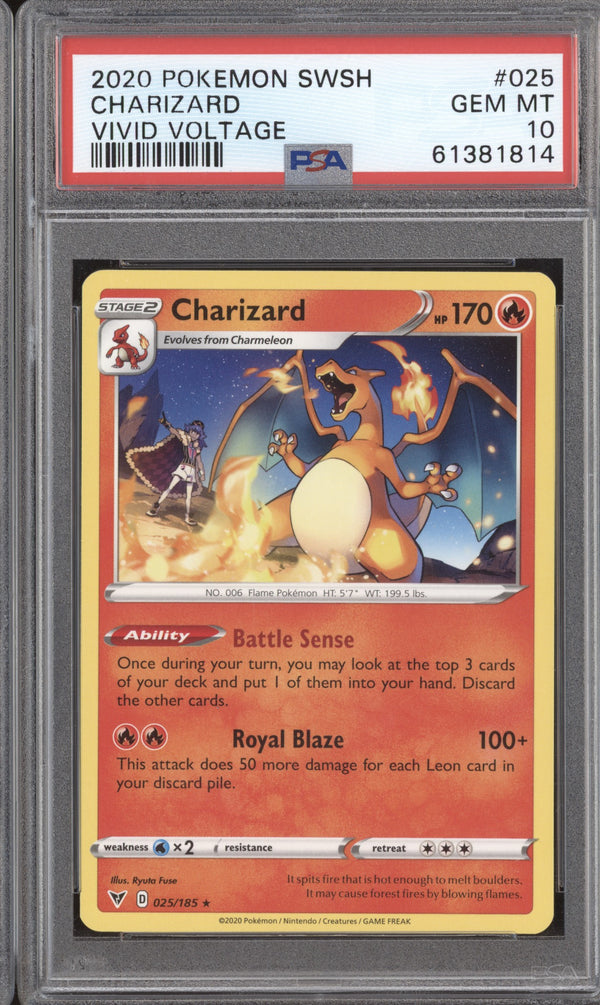 Charizard 2020 Pokemon Vivid Voltage 25/185 PSA 10