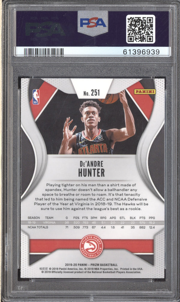 De'Andre Hunter 2019-20 Panini Prizm 251 PSA 10