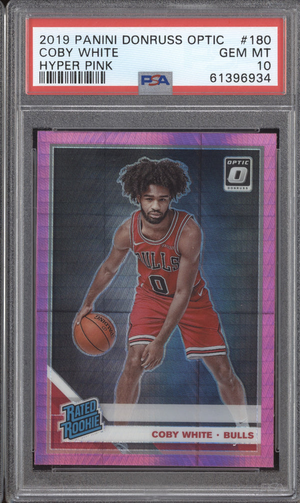 Coby White 2019-20 Panini Donruss Optic 180 Hyper Pink PSA 10