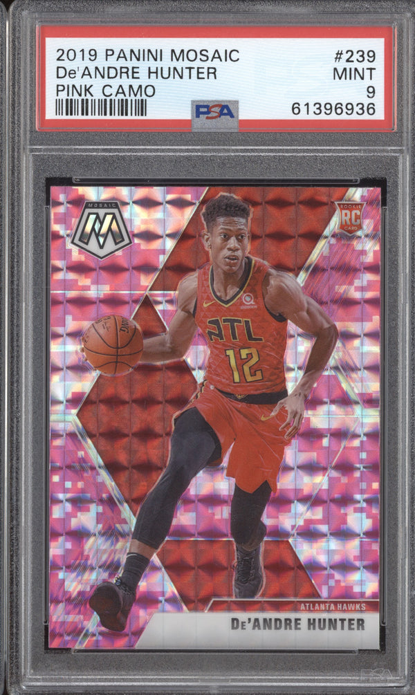 De'Andre Hunter 2019-20 Panini Mosaic 239 Pink Camo PSA 9