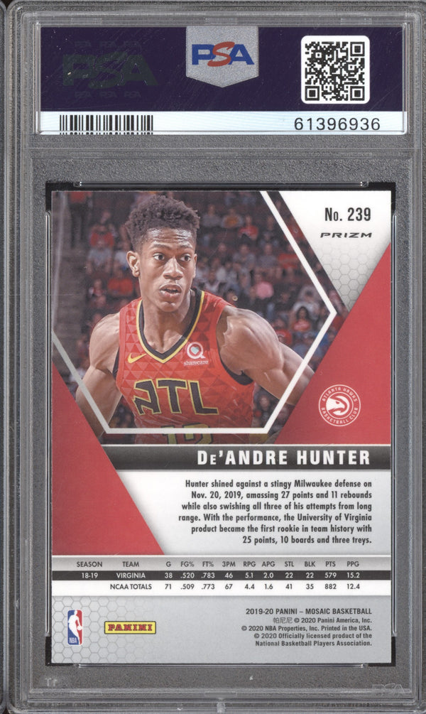 De'Andre Hunter 2019-20 Panini Mosaic 239 Pink Camo PSA 9