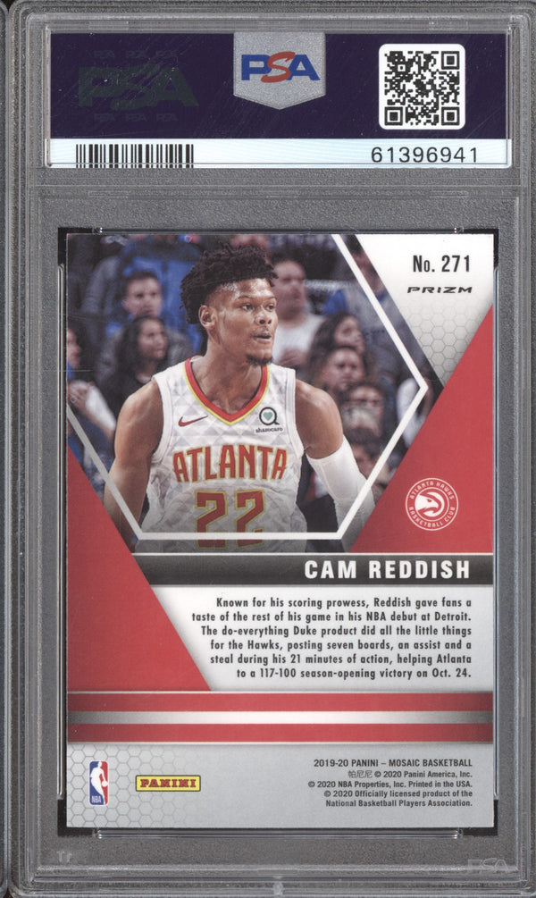 Cam Reddish 2019-20 Panini Mosaic 271 NBA Debut Pink Camo PSA 10