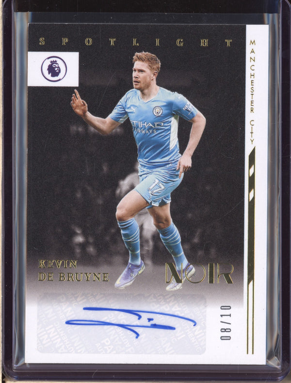 Kevin De Bruyne 2021-22 Panini Chronicles Soccer Spotlight Signatures Gold 8/10