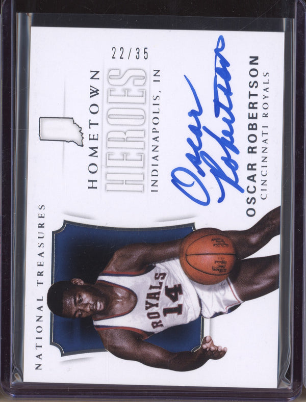 Oscar Robertson 2017-18 Panini National Treasures Hometown Heroes Auto 22/35