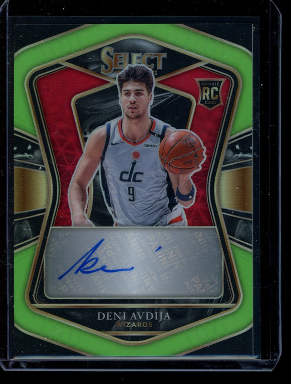 Deni Avdija 2020-21 Panini Select Neon Green Rookie Signatures RC 11/99