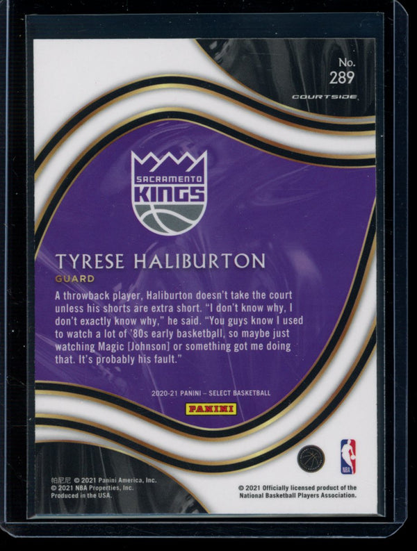 Tyrese Haliburton 2020-21 Panini Select Courtside RC