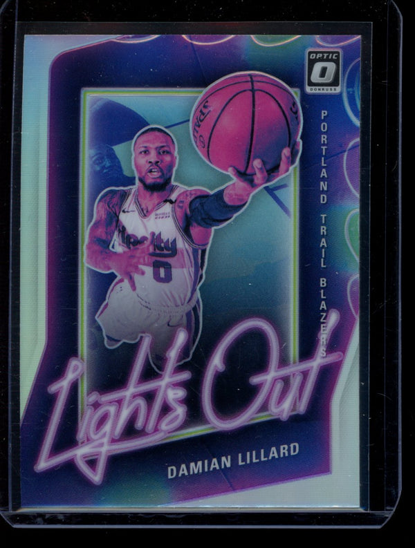 Damian Lillard 2020-21 Panini Optic Lights Out Holo