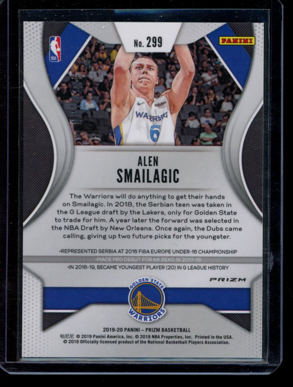 Alen Smailagic 2019-20 Panini Prizm Red Prizm RC 97/299