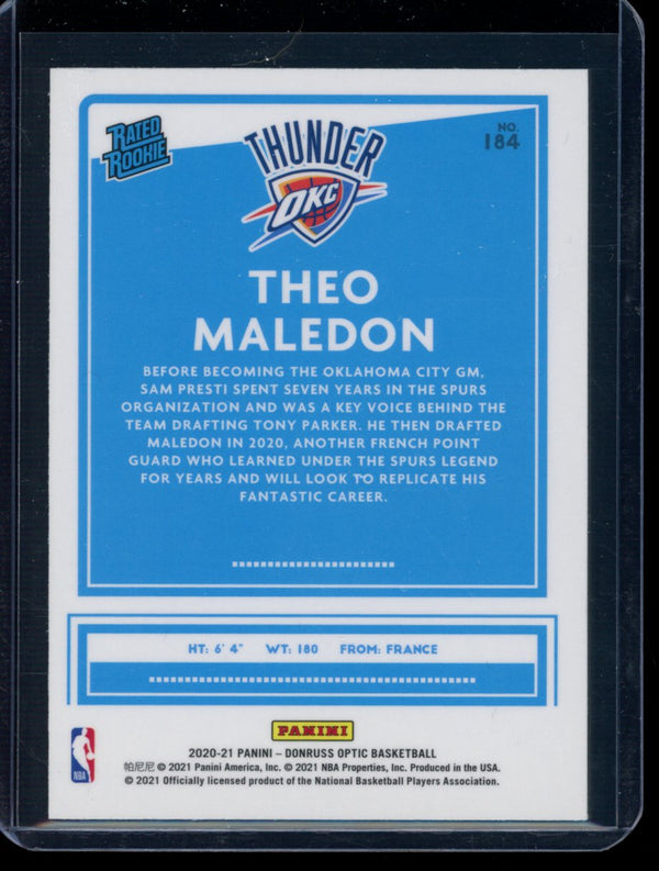 Theo Maledon 2020-21 Panini Optic RC