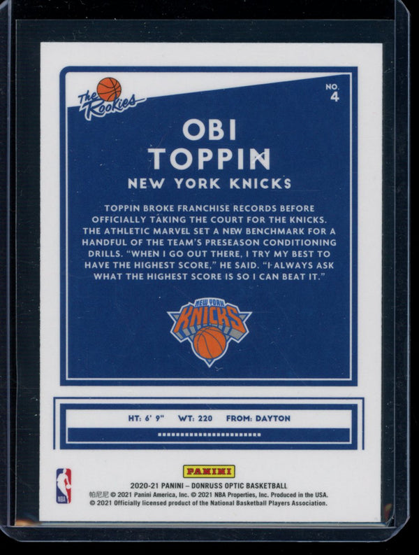 Obi Toppin 2020-21 Panini Optic The Rookies RC