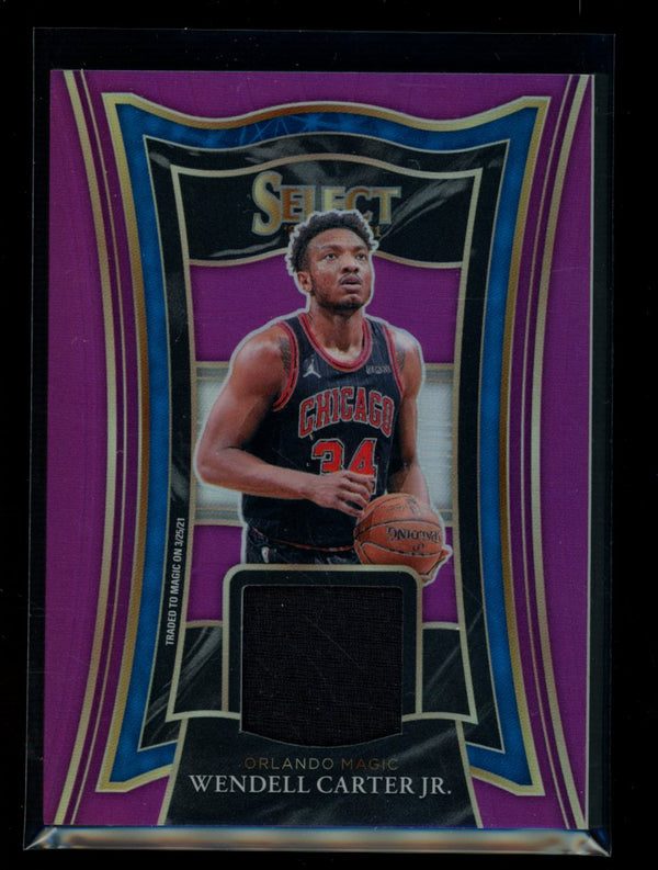 Wendell Carter Jr 2020-21 Panini Select Select Swatches Purple 9/99