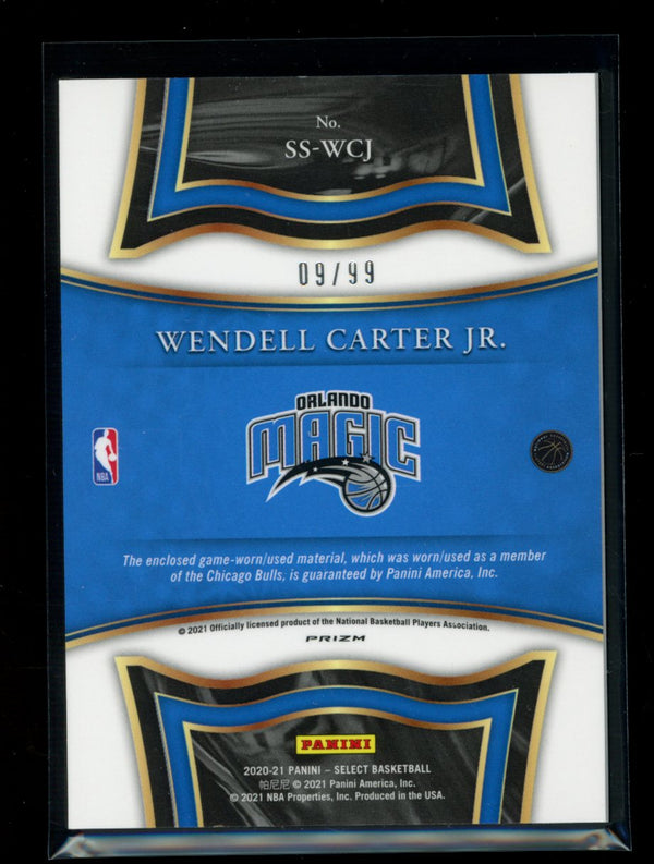 Wendell Carter Jr 2020-21 Panini Select Select Swatches Purple 9/99