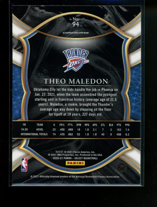 Theo Maledon 2020-21 Panini Select Concourse RC