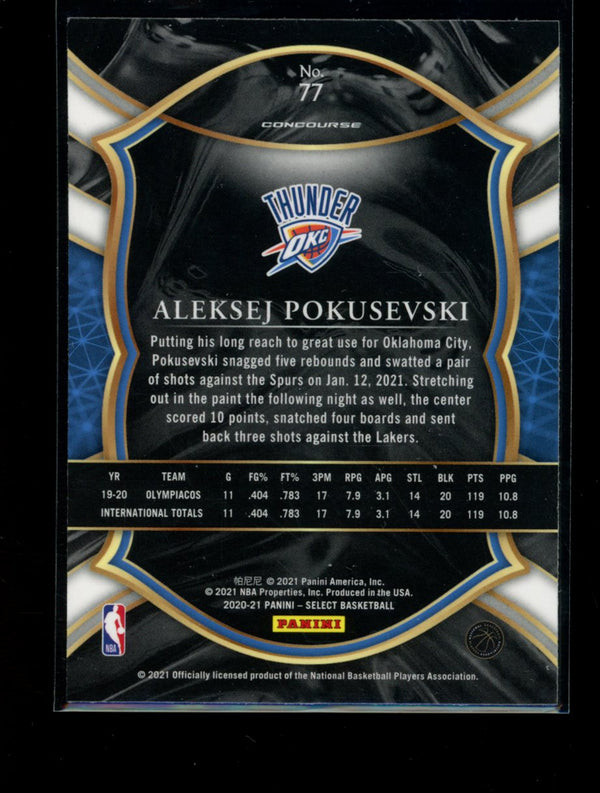 Aleksej Pokusevski 2020-21 Panini Select Concourse RC