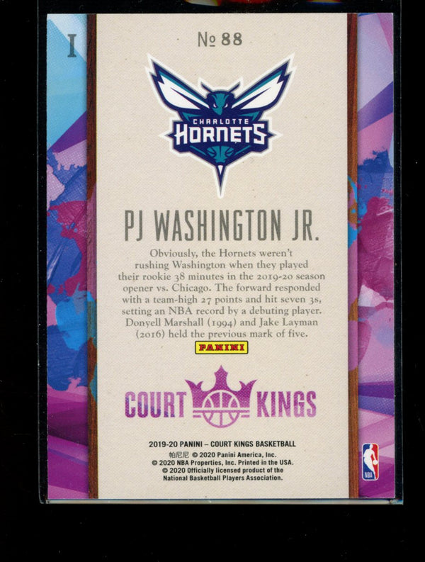 PJ Washington Jr 2019-20 Panini Court Kings Level 1 RC