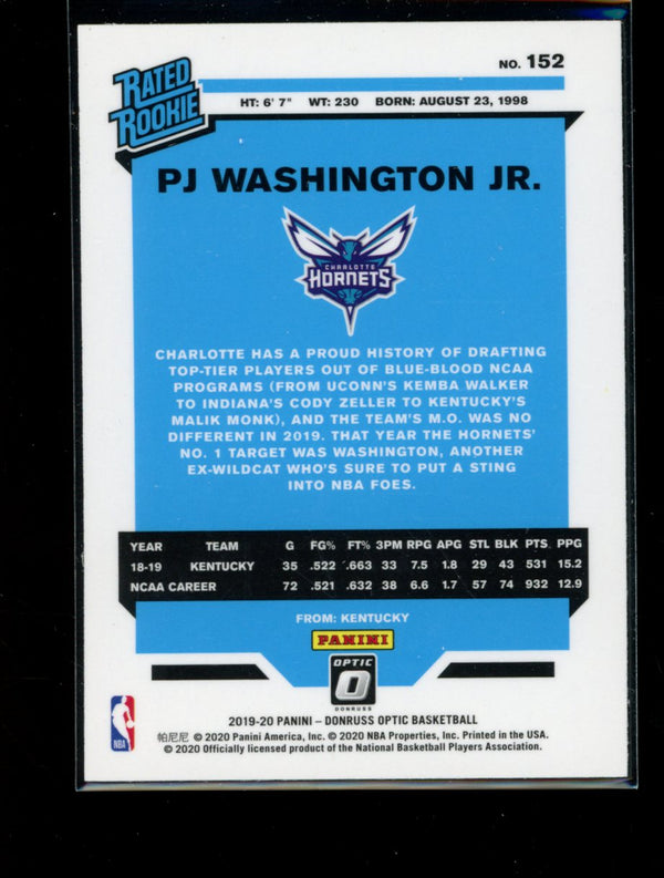 PJ Washington Jr 2019-20 Panini Optic RC