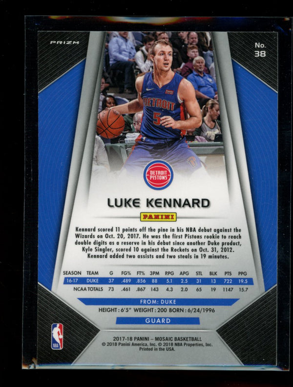 Luke Kennard 2017-18 Panini Mosaic Mosaic Prizm RC