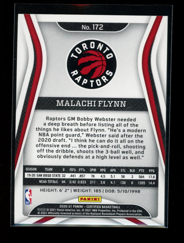 Malachi Flynn 2020-21 Panini Certified  RC