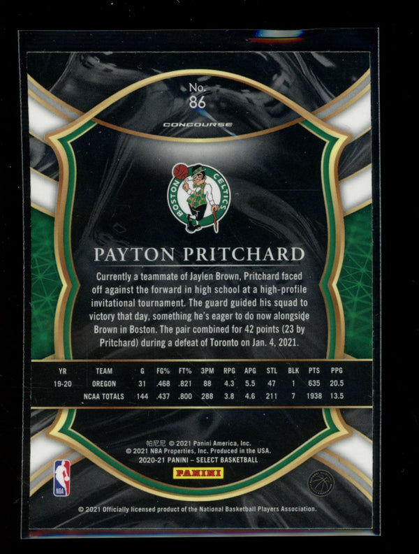 Payton Pritchard 2020-21 Panini Select Concourse RC