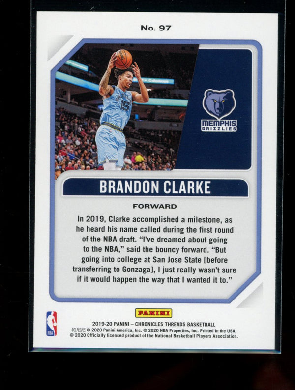 Brandon Clarke 2019-20 Panini Chronicles Threads RC