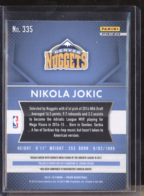 Nikola Jokic 2015-16 Panini Prizm 335 Silver RC