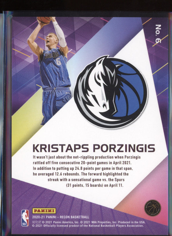 Kristaps Porzingis 2020-21 Panini Recon Red 157/199