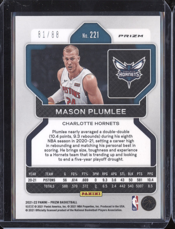 Mason Plumlee 2021-22 Panini Prizm 221 Choice Red 81/88