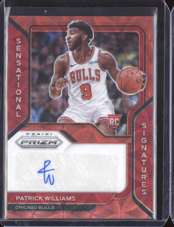 Patrick Williams 2020-21 Panini Prizm SS-PWL Sensational Signatures Red Choice RC