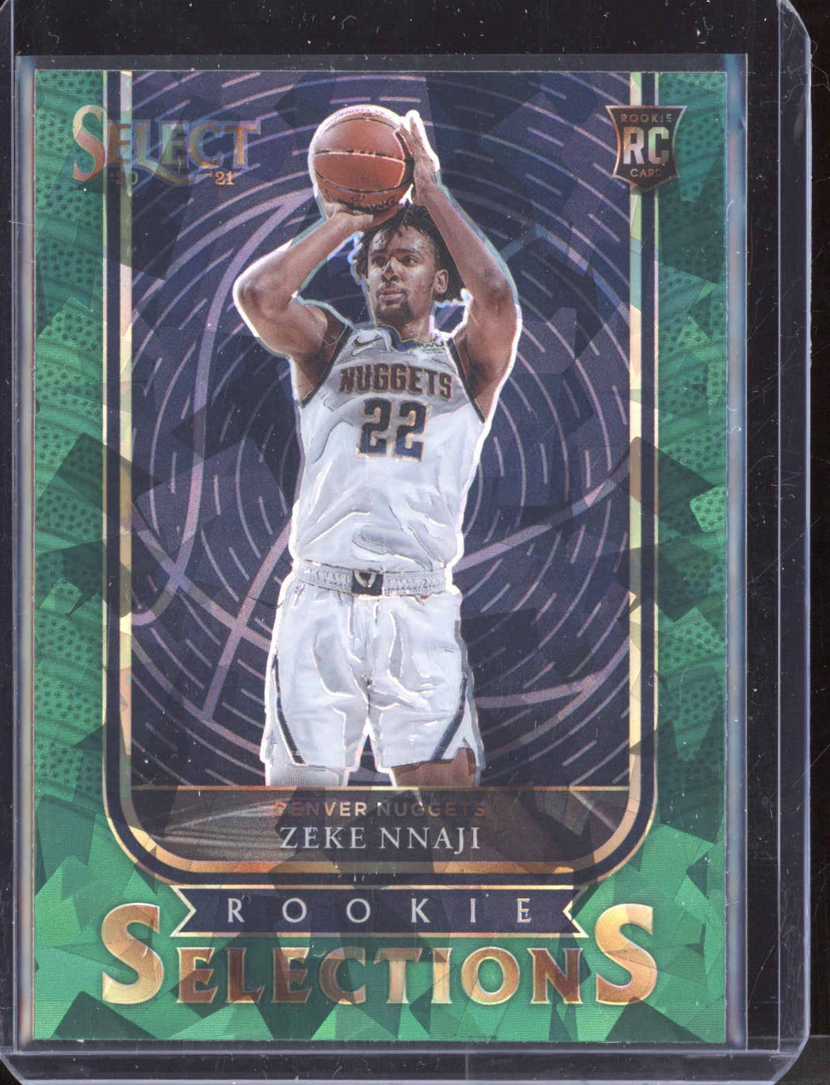 Zeke Nnaji 2020-21 Panini  Select Rookie Selections Green RC