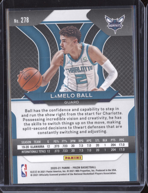 LaMelo Ball 2020-21 Panini Prizm 278 RC