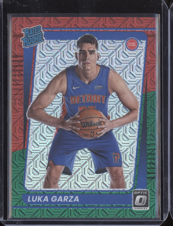 Luka Garza 2021-22 Panini Optic 164 Choice Red & Green RC