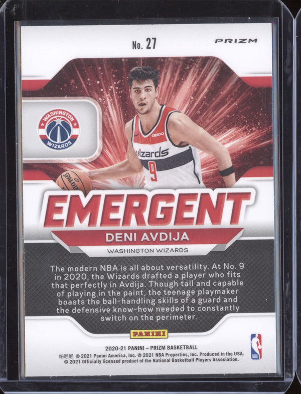 Deni Avdija 2020-21 Panini Prizm 27 Emergent Silver RC