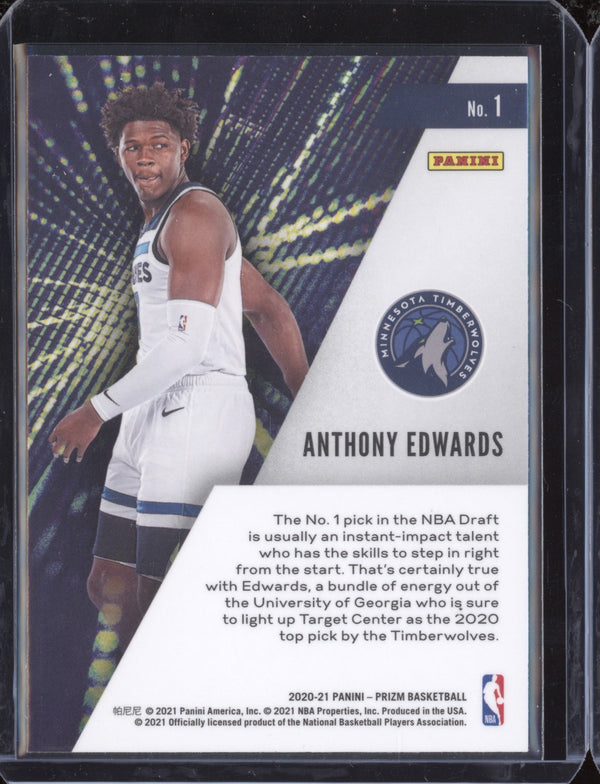 Anthony Edwards 2020-21 Panini Prizm 1 Instant Impact RC