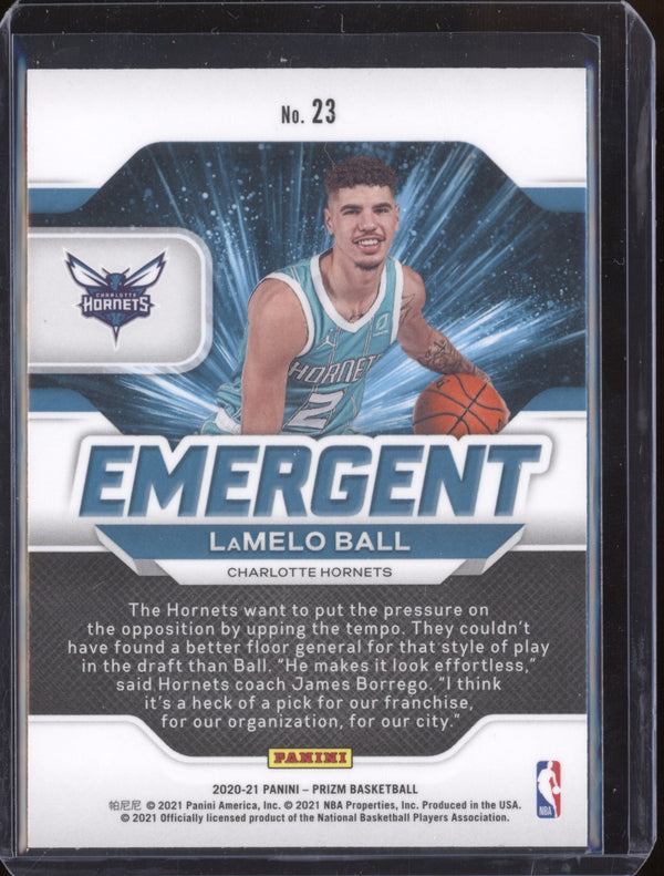 LaMelo Ball 2020-21 Panini Prizm 23 Emergent RC