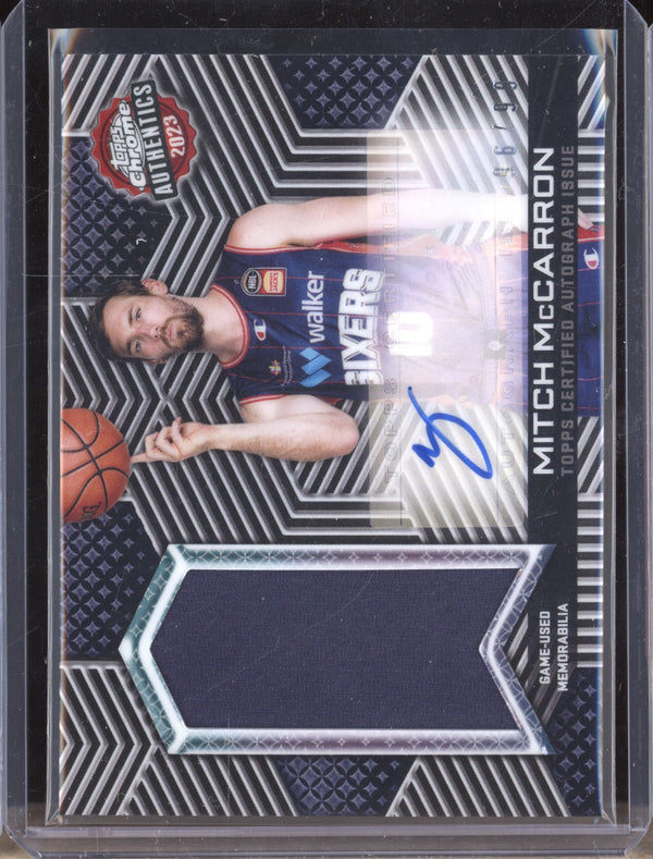 Mitch McCarron 2022-23 Topps Chrome NBL TCAAR-MM Authentics Jersey Auto