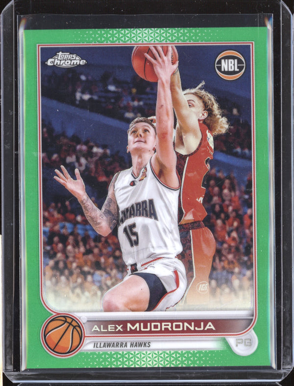 Alex Mudronja 2022-23 Topps Chrome NBL 38 Green Refractor 58/99