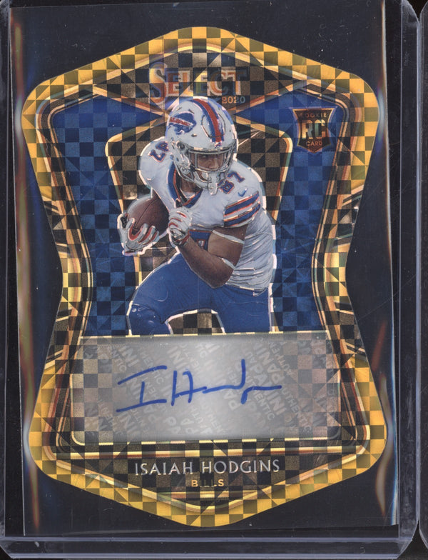 Isaiah Hodgins 2020 Panini Select RS-ISH Gold Auto RC 05/10