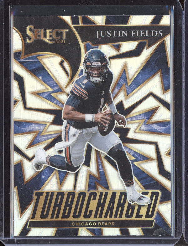 Justin Fields 2021 Panini Select TUR-4 Silver Turbocharged RC