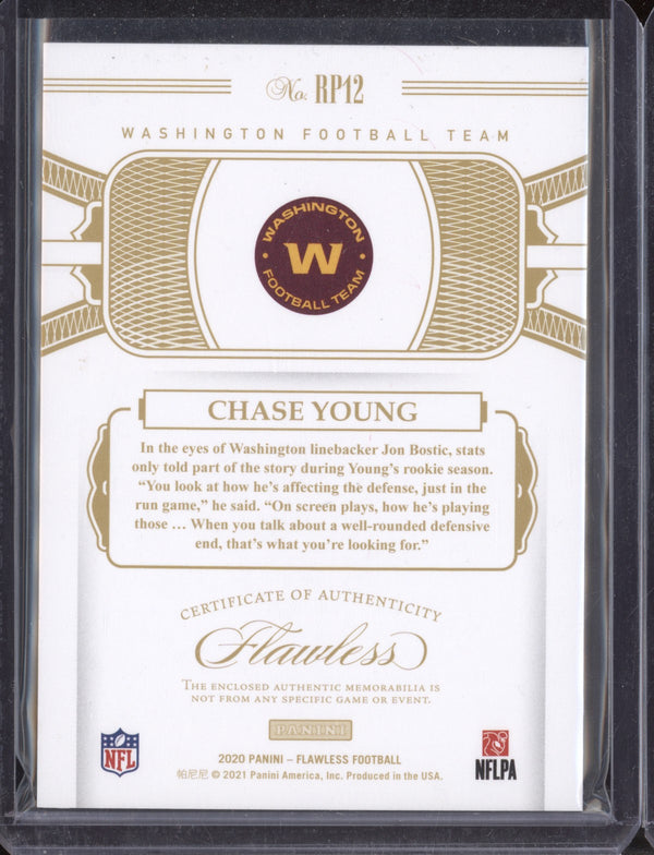 Chase Young 2020 Panini Flawless RP12 Rookie Patches Silver RC 01/20