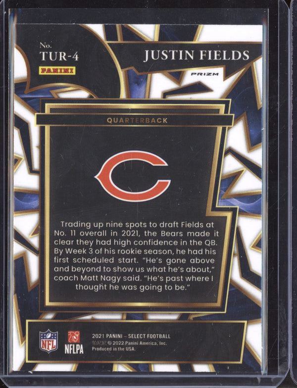 Justin Fields 2021 Panini Select TUR-4 Silver Turbocharged RC