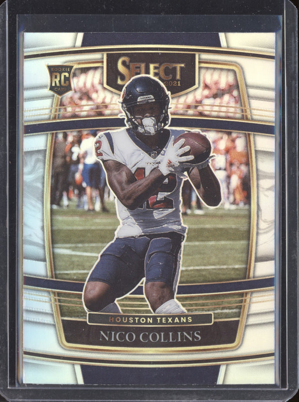 Nico Collins 2021 Panini Select 69 Concourse Silver RC