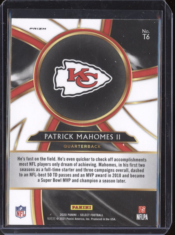 Patrick Mahomes II 2020 Panini Select Turbocharged Silver