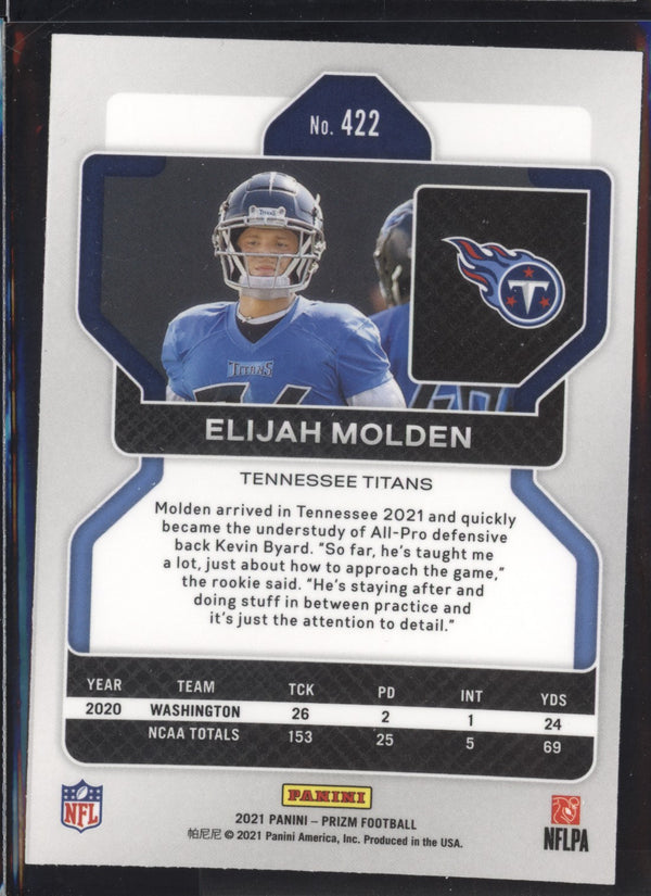 Elijah Molden 2021 Panini Prizm RC