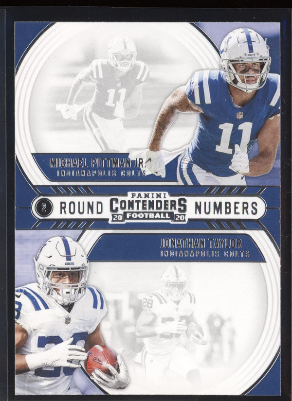 Michael Pittman Jr Jonathan Taylor 2020 Panini Contenders Round Numbers