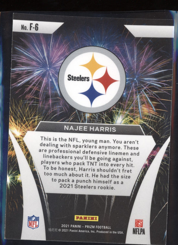 Najee Harris 2021 Panini Prizm Fireworks RC